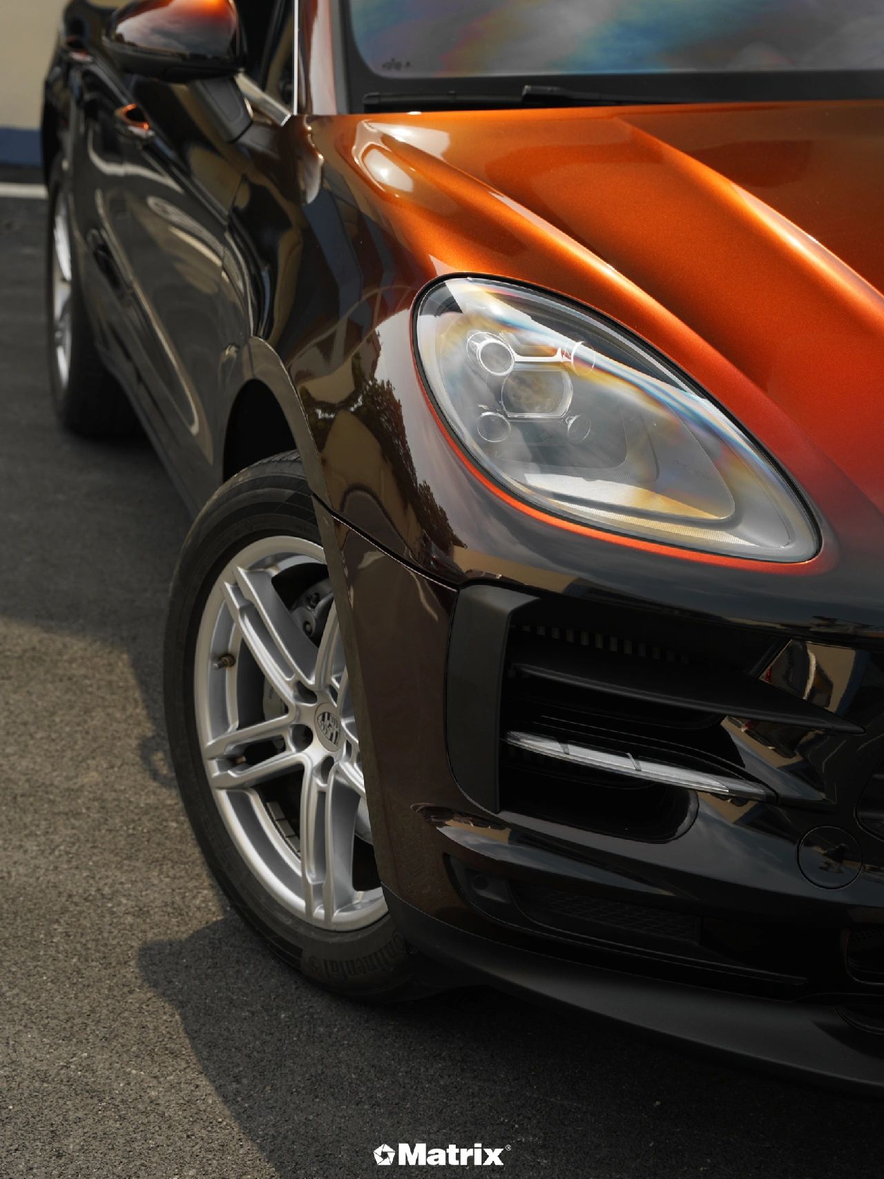 保时捷macan-matrix矩阵流光黑魅红,火爆全网的颜色