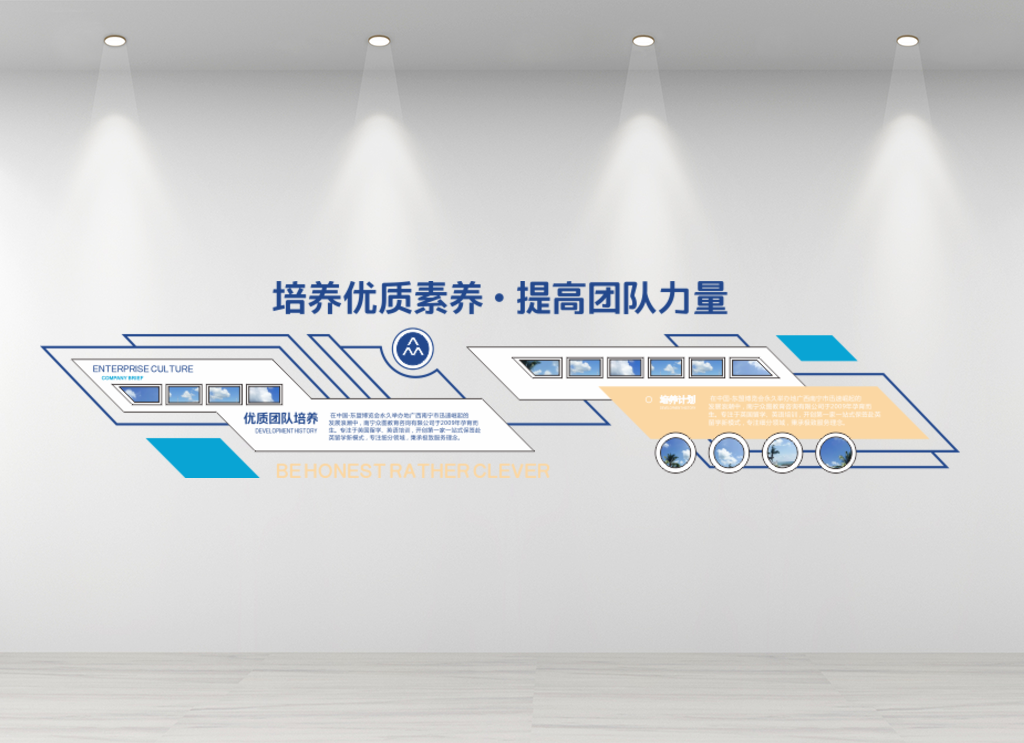 企业公司简介理念宣传展示墙创意设计