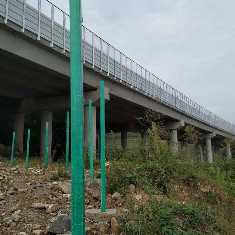 玻璃钢刺绳立柱50*60 frp空心立柱围栏高速公路护栏网立柱