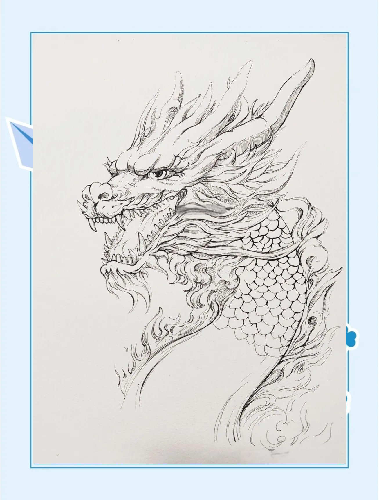 手绘教程——龙年龙头绘制指南,助你龙年行大运