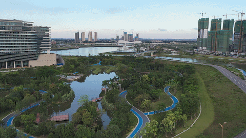 有被惊艳到!肇庆这个公园俯瞰图有点酷