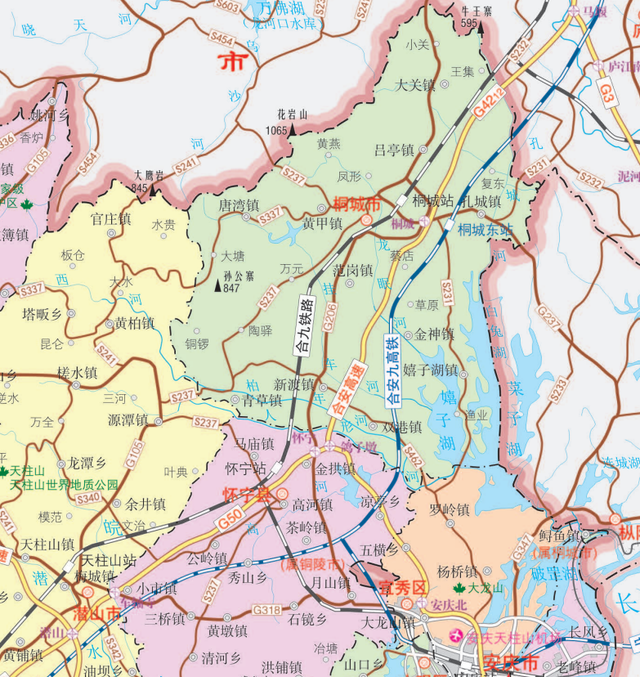 安庆桐城,太湖,宿松,望江,岳西5县现状分析