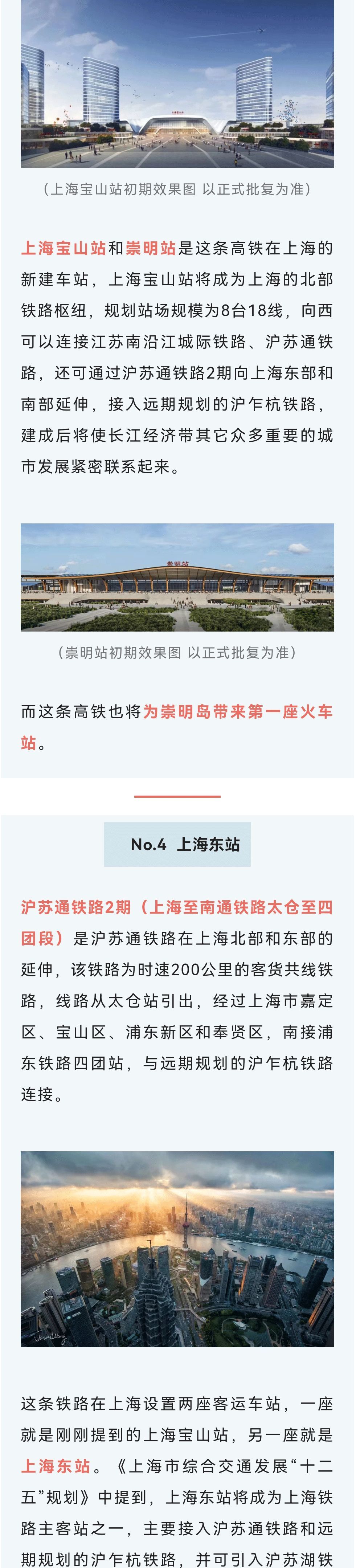 上海四座新建火车站,其中一座在崇明