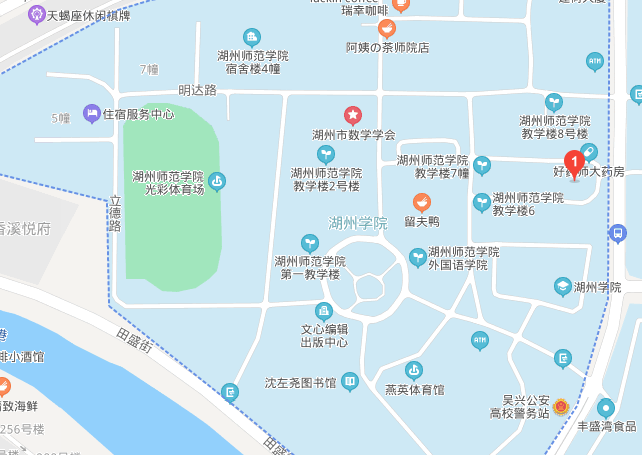 湖州师范学院地图图片