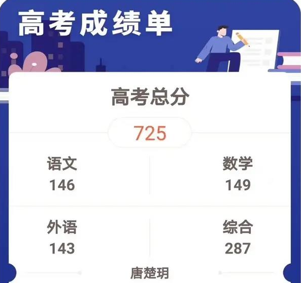 湖北725分理科狀元唐楚玥,語文考出了146分高分,秘訣很簡單