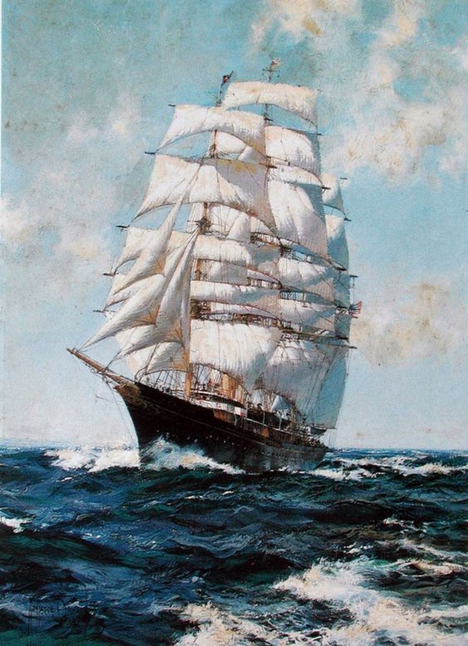 油画系列帆船怎么绘画的?