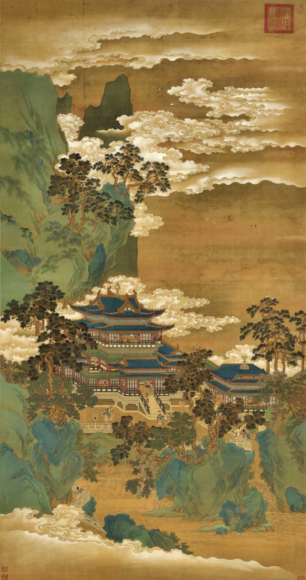 赏析——南宋 赵伯驹《仙山楼阁图》