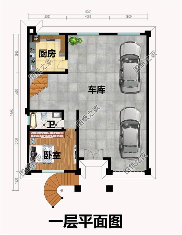 四层带车库别墅设计图,出入方便还大气