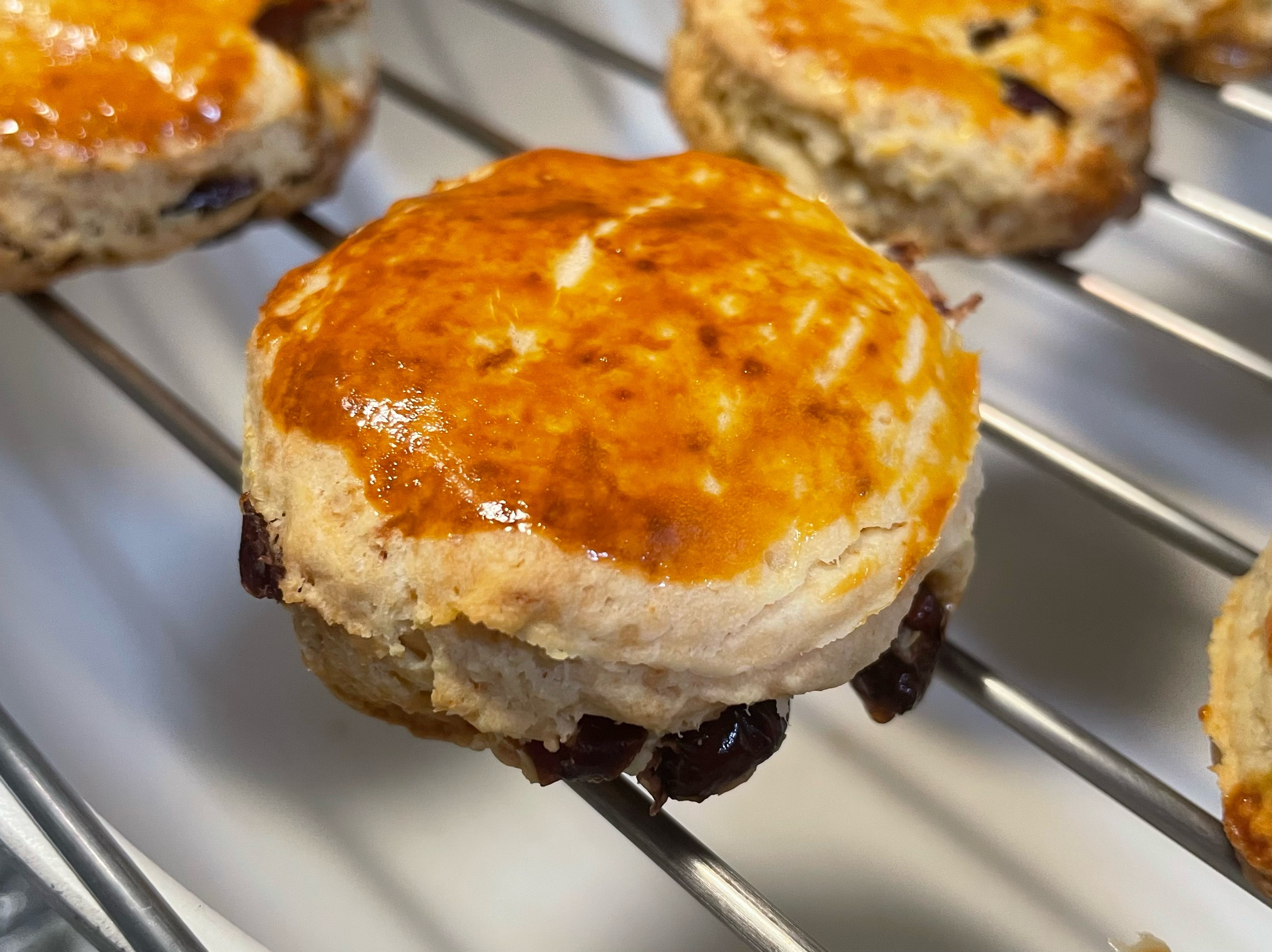 「烘焙小吃」奶香蔓越莓司康,可将奶粉换成可可粉