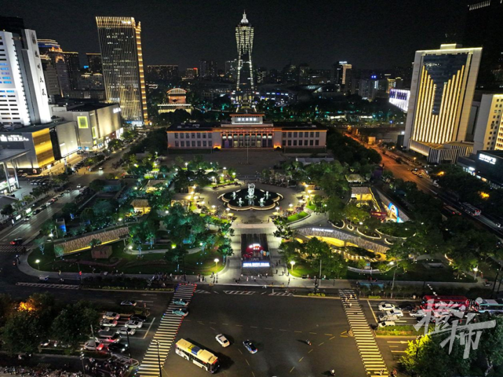 杭州武林广场夜景图片