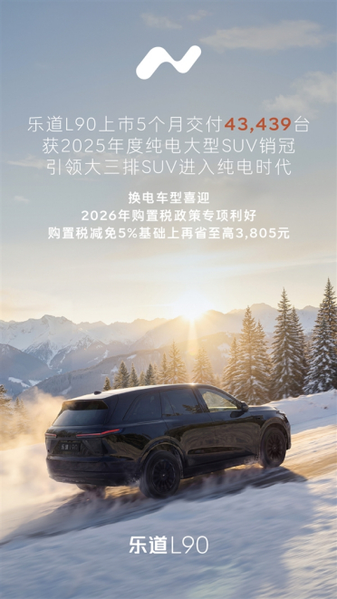 想买车别错过！乐道汽车全年累计交付破10万台 2026年喜迎购置税政策专项利好