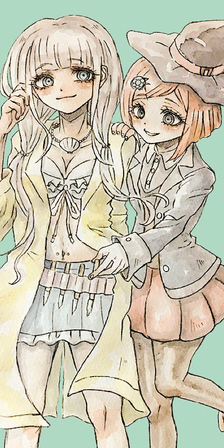 《弹丸论破》夜长安吉和其他角色的奇怪组合,动漫全面屏壁纸