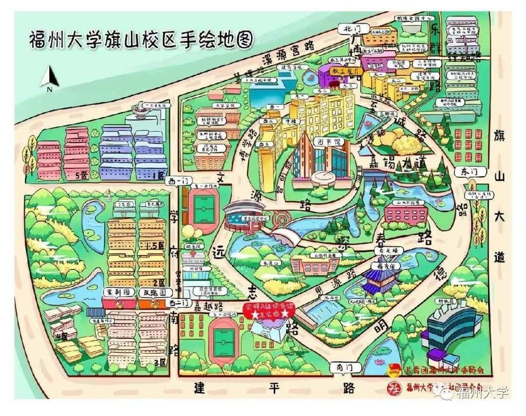 福州大学铜盘校区地图图片