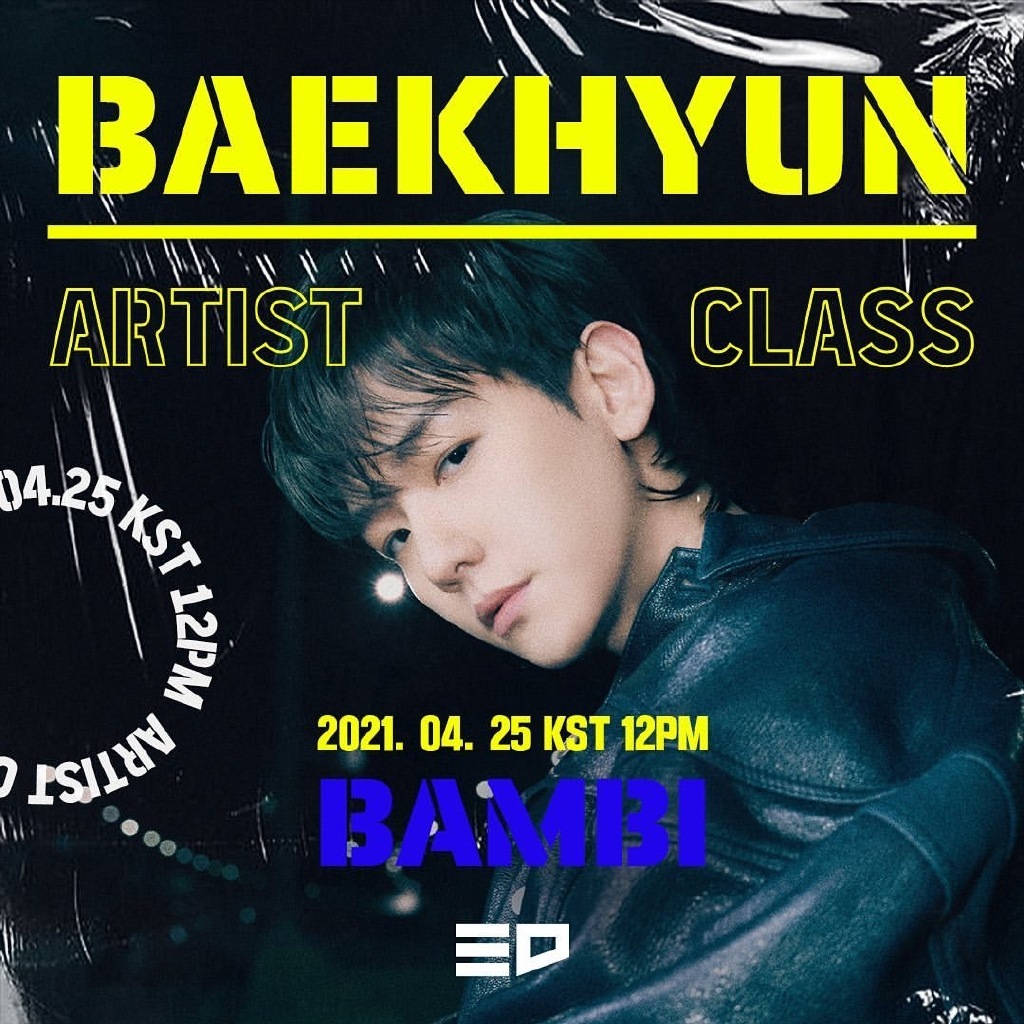 伯贤将于4月25日通过"ed live"平台进行《bambi》舞蹈教学