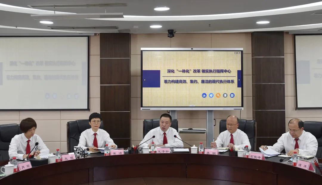 成华区人大常委会主任王德运同志调研成华区法院执行"一体化"改革工作