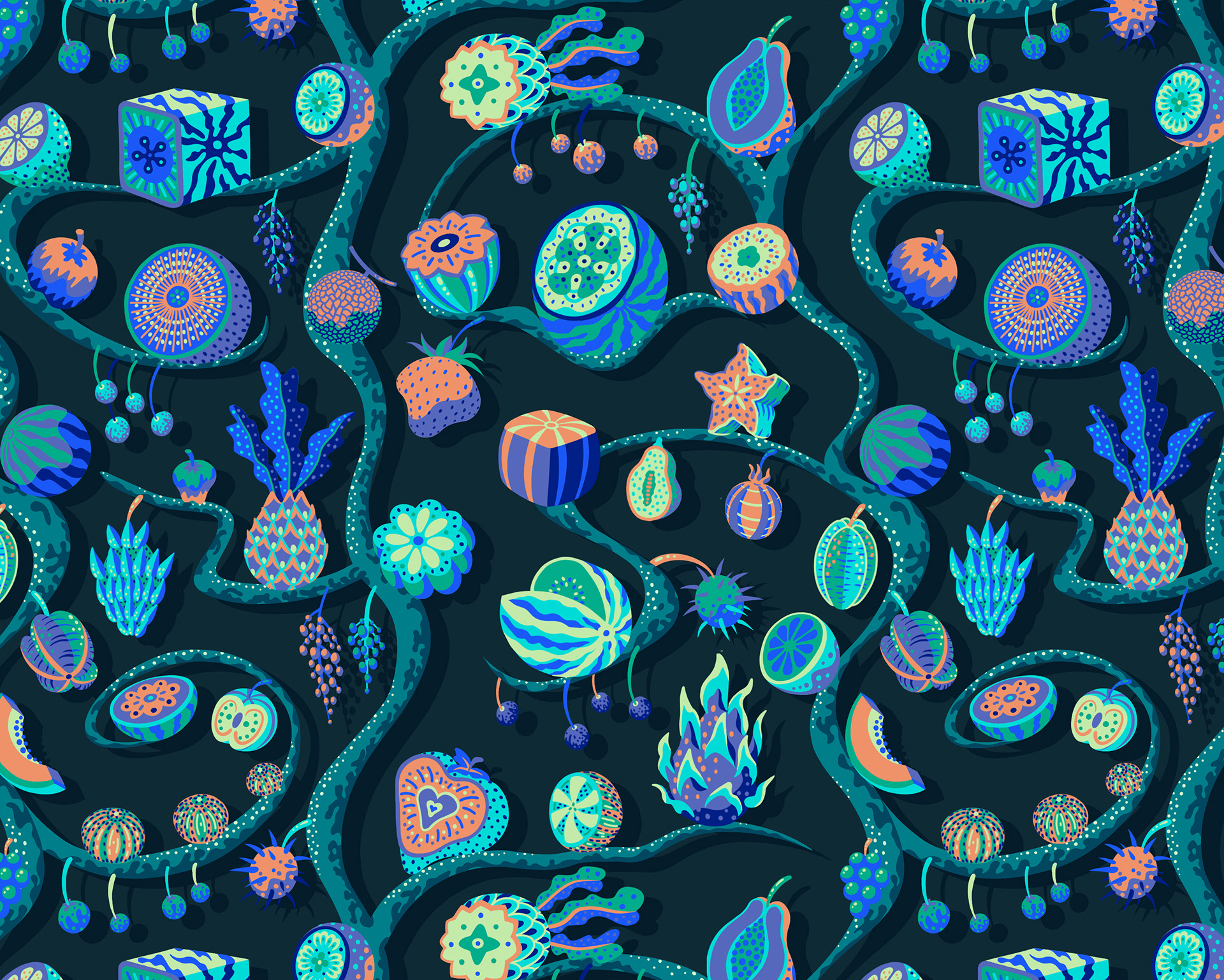 《fruitful硕果累累》家纺用品水果图案设计合辑