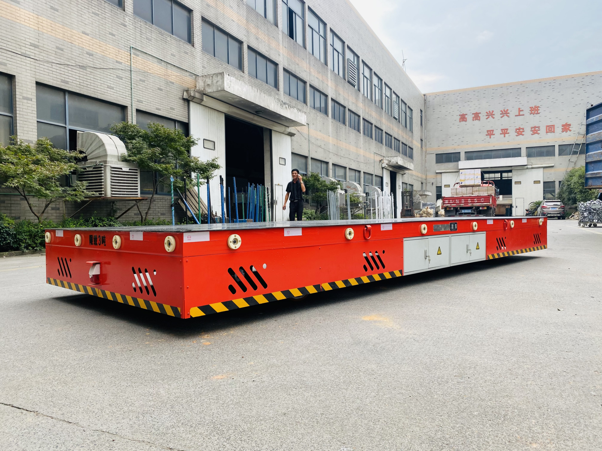 无轨电动搬运车 蓄电池转弯车转运 钢包车物流台车电动平板车厂家