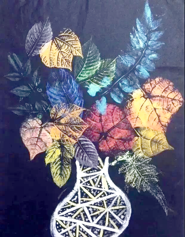 树叶拓印重彩画,制作过程精彩纷呈!