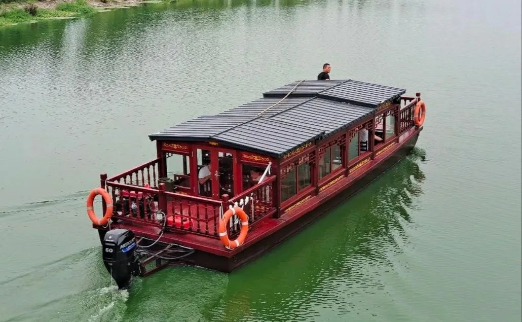 "汝宁号"观光旅游船下水!汝南新增一条靓丽风景线