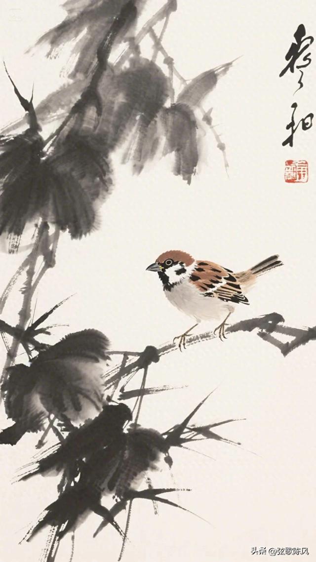 国画之美一一一麻雀,家巧儿