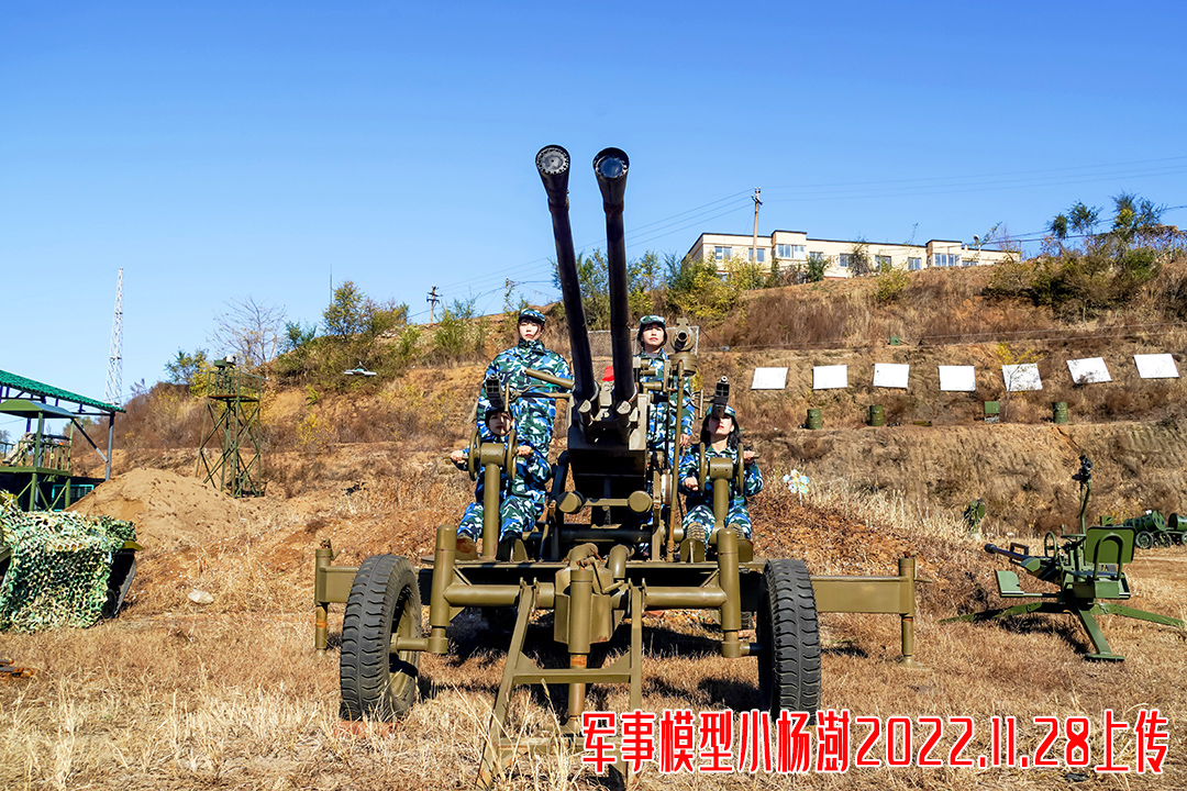 大型三七高射炮模型