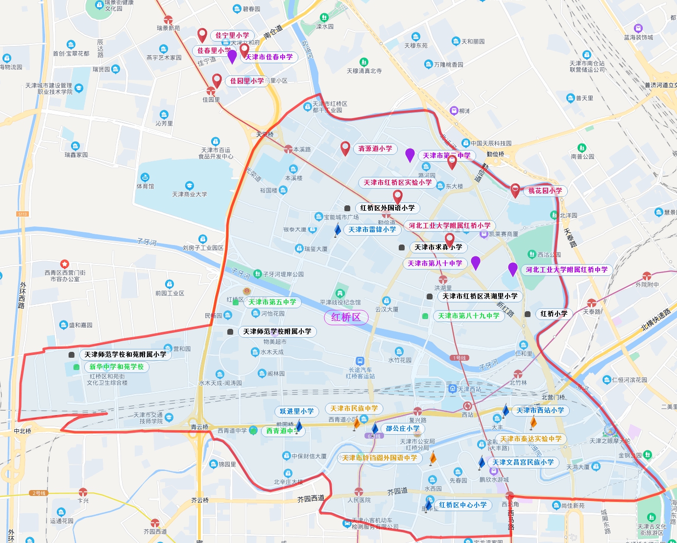 读懂天津学区房之红桥区学片分析