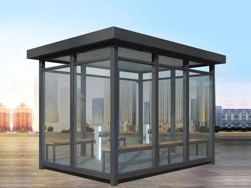 景区吸烟亭 钢结构吸烟亭厂家