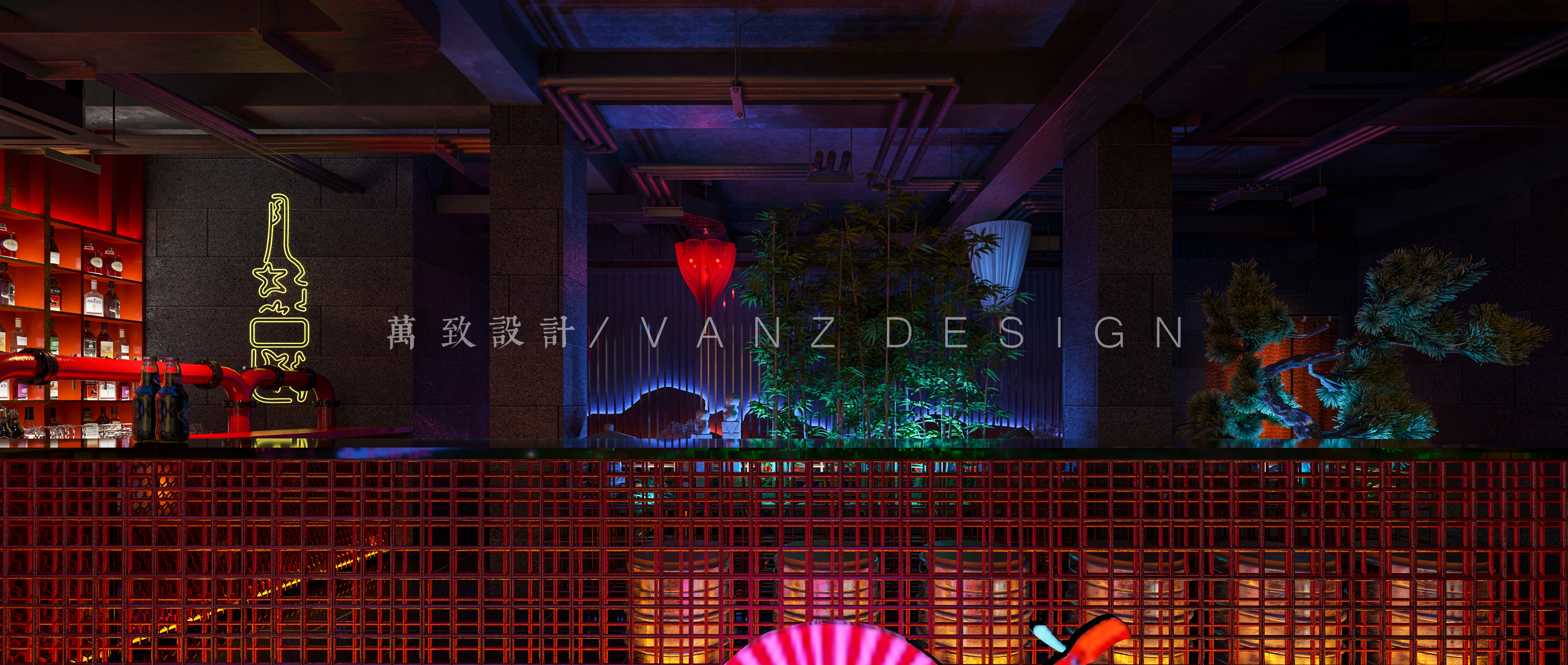 国潮来袭!644㎡国潮主题音乐酒馆设计