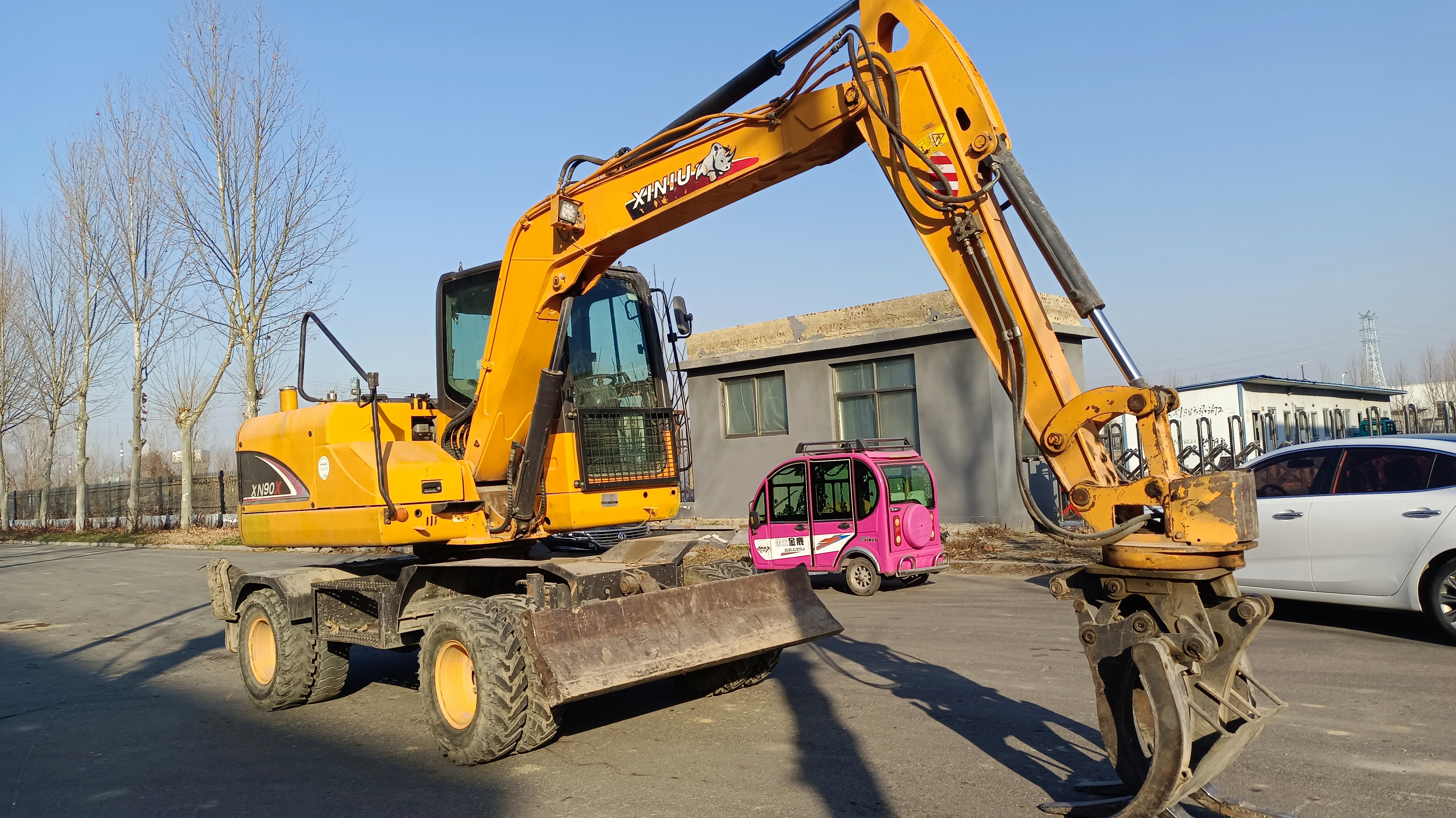 二手轮式抓包机 旋转抓木机配件 抓草机图片 哪个牌子抓木机好