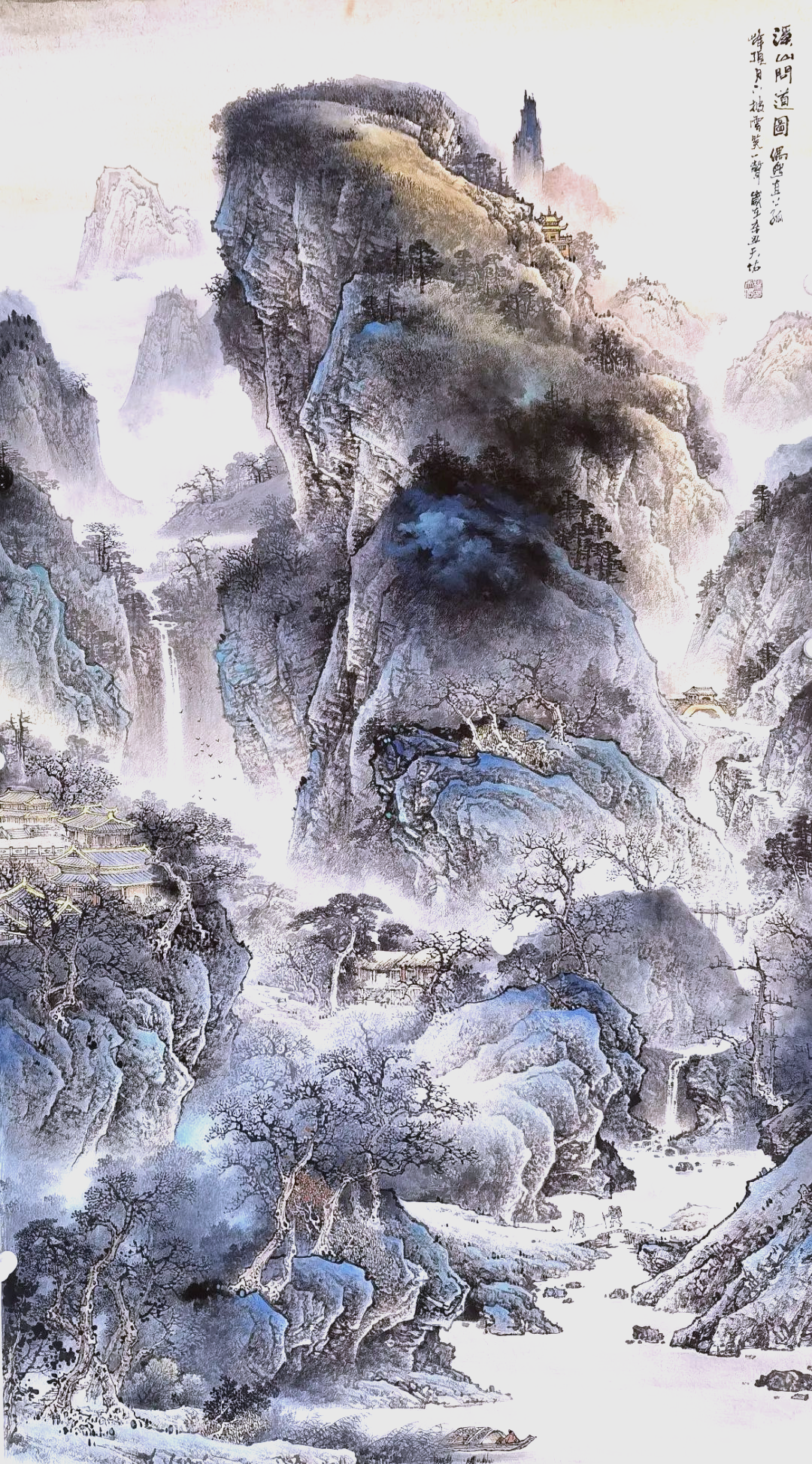 著名彩墨山水画家杨天佑:以匠心独运,绘就多彩心灵山水长卷