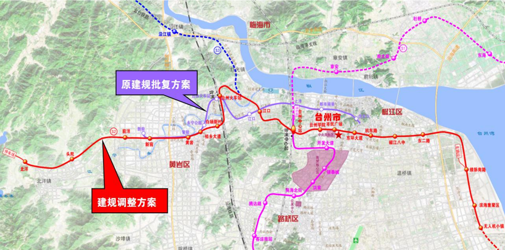 台州市域铁路s2线一期全线站点公开!全长663km 设站20座!