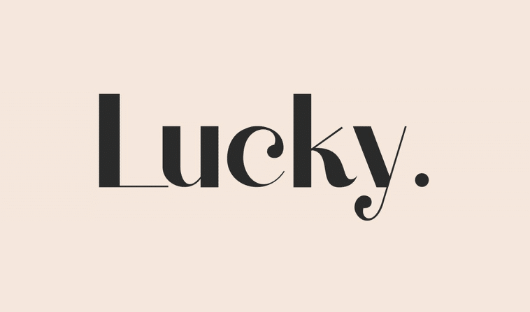 lucky是另一种值得考虑的现代字体