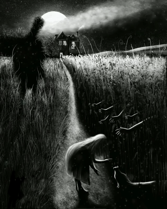 暗郁艺术"夜八章":每一幅画都是一部科幻恐怖微电影