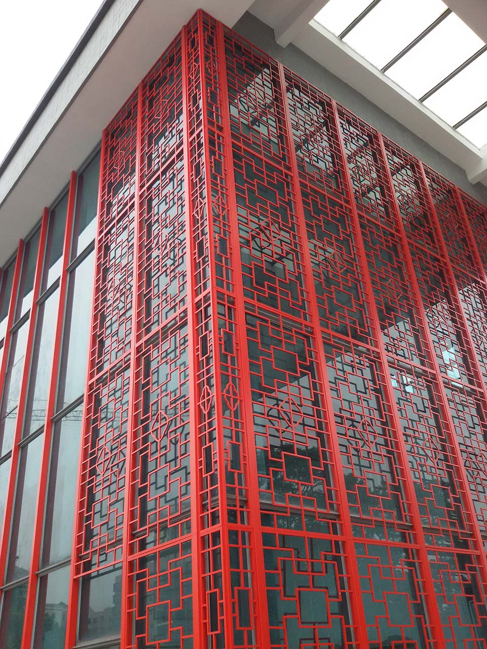 福建仿木纹铝合金窗花