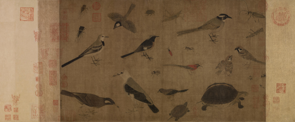 黄筌写生珍禽图卷五代十国