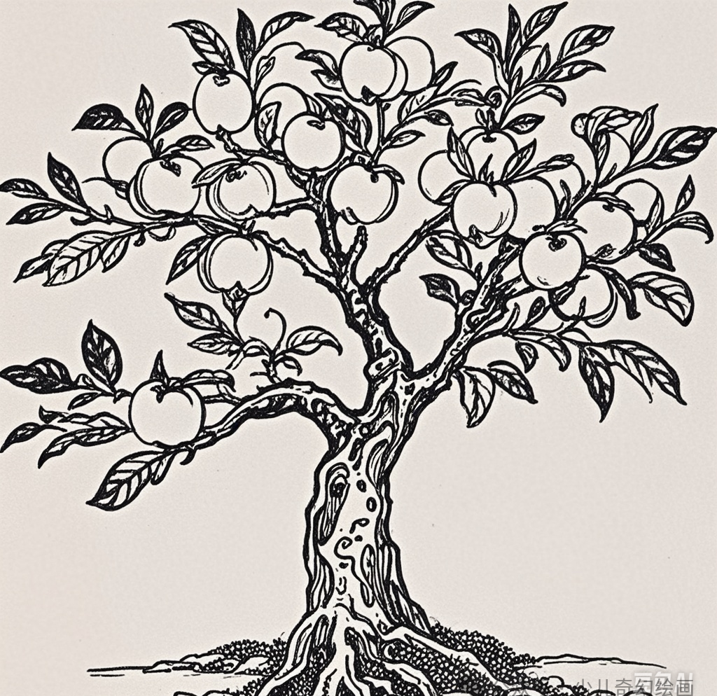 桃树线描图绘制技巧详解