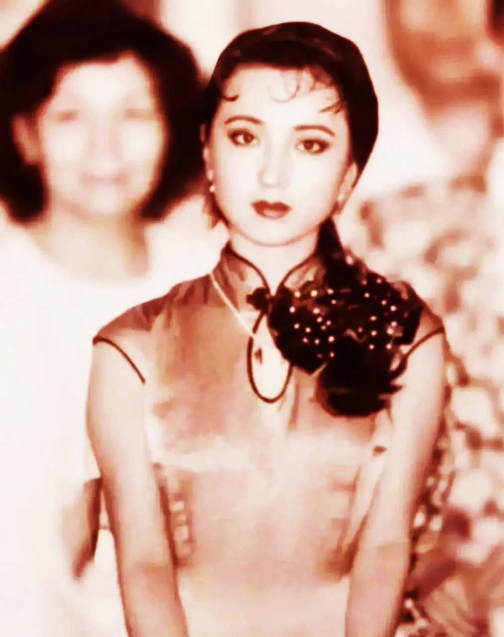 90年代陈晓旭穿旗袍