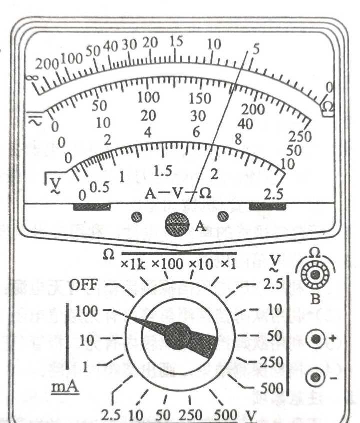 指针式万用表线路图图片