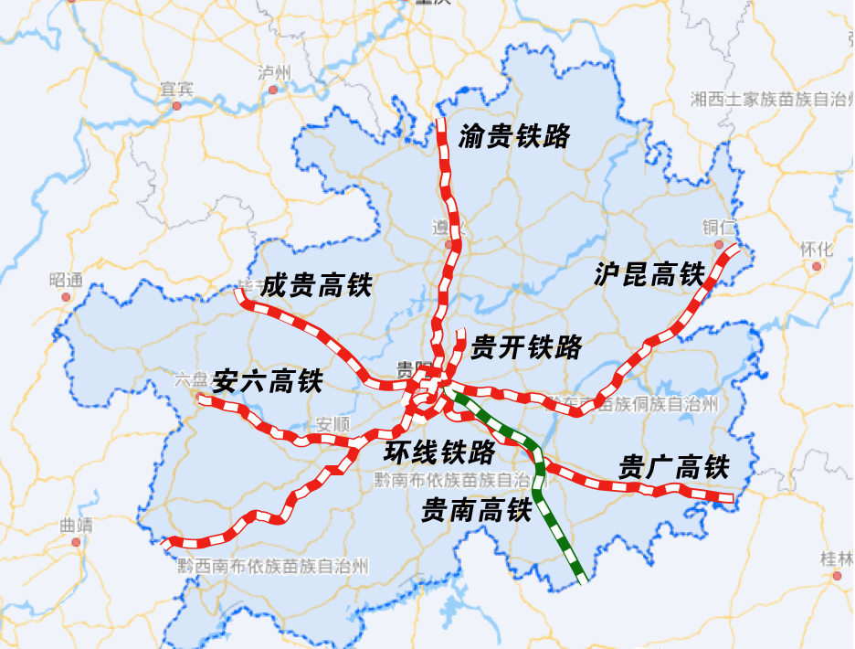 贵州铁路路线图图片