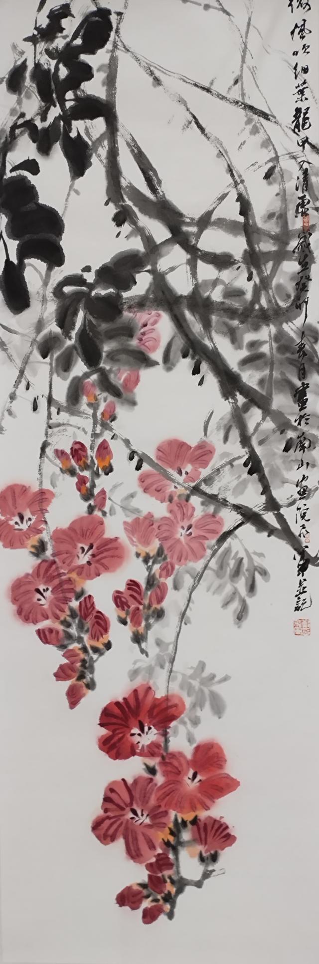 国画映山红作品图片