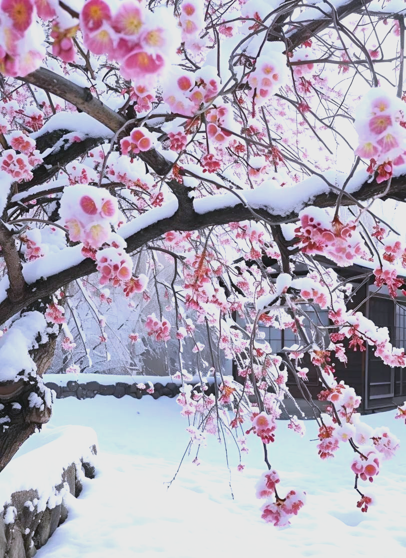 小雪节气:雪与花的交织,冬日的美景与习俗