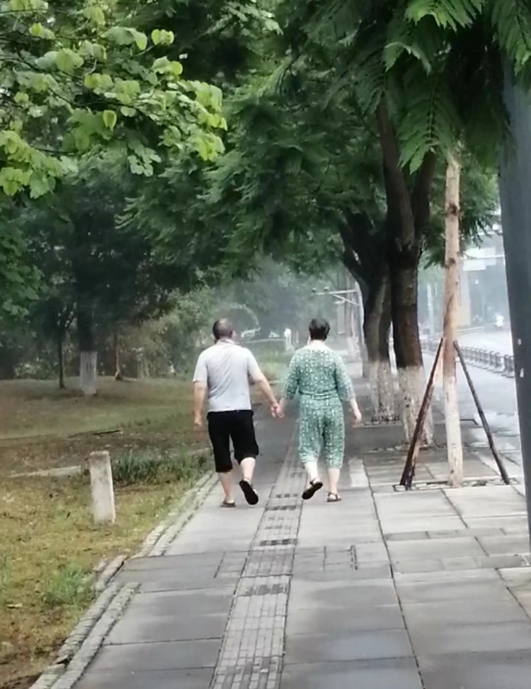 一男一女的背影,令人印象深刻