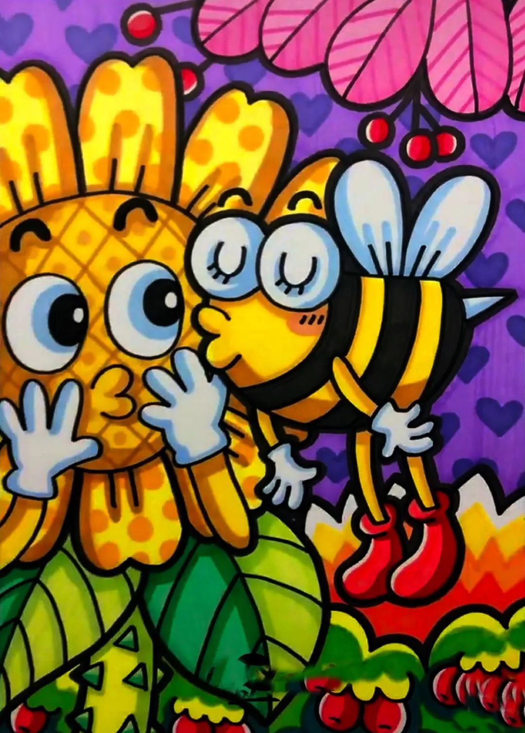 马克笔儿童画素材,形象简单且卡通,适合简笔画练习,精选多张供收藏