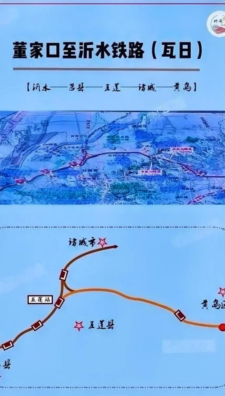 线路起自青连铁路董家口草桥线路所,接轨胶新铁路后连接瓦日铁路预留