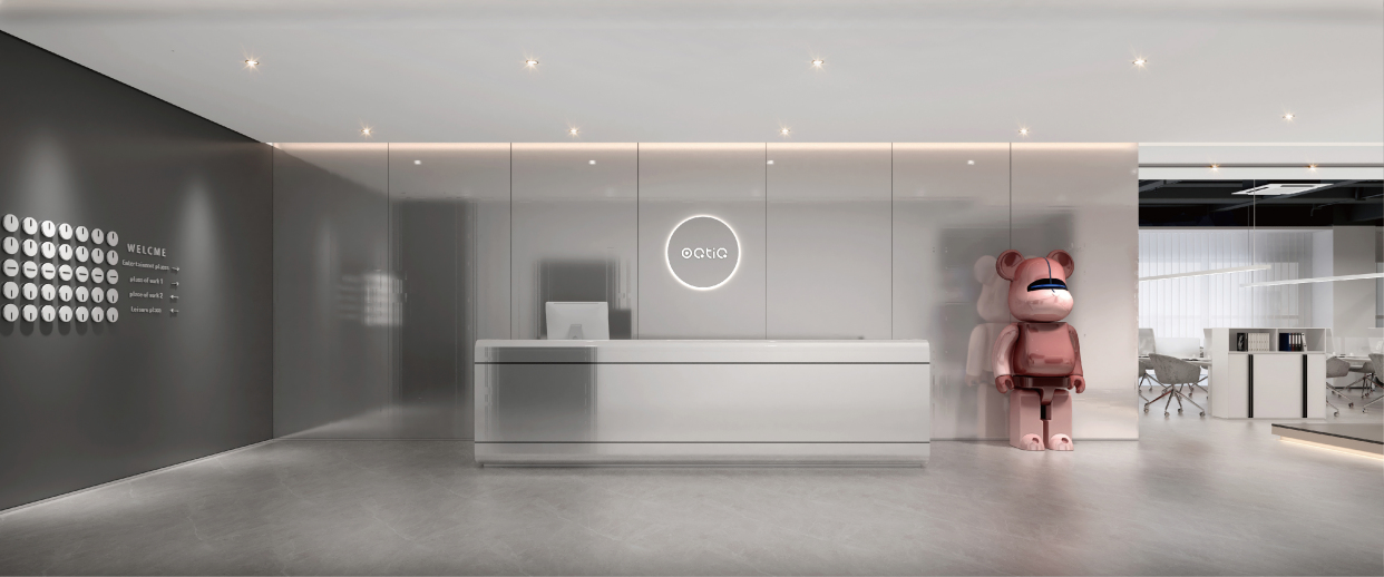 工装办公楼前台设计效果图