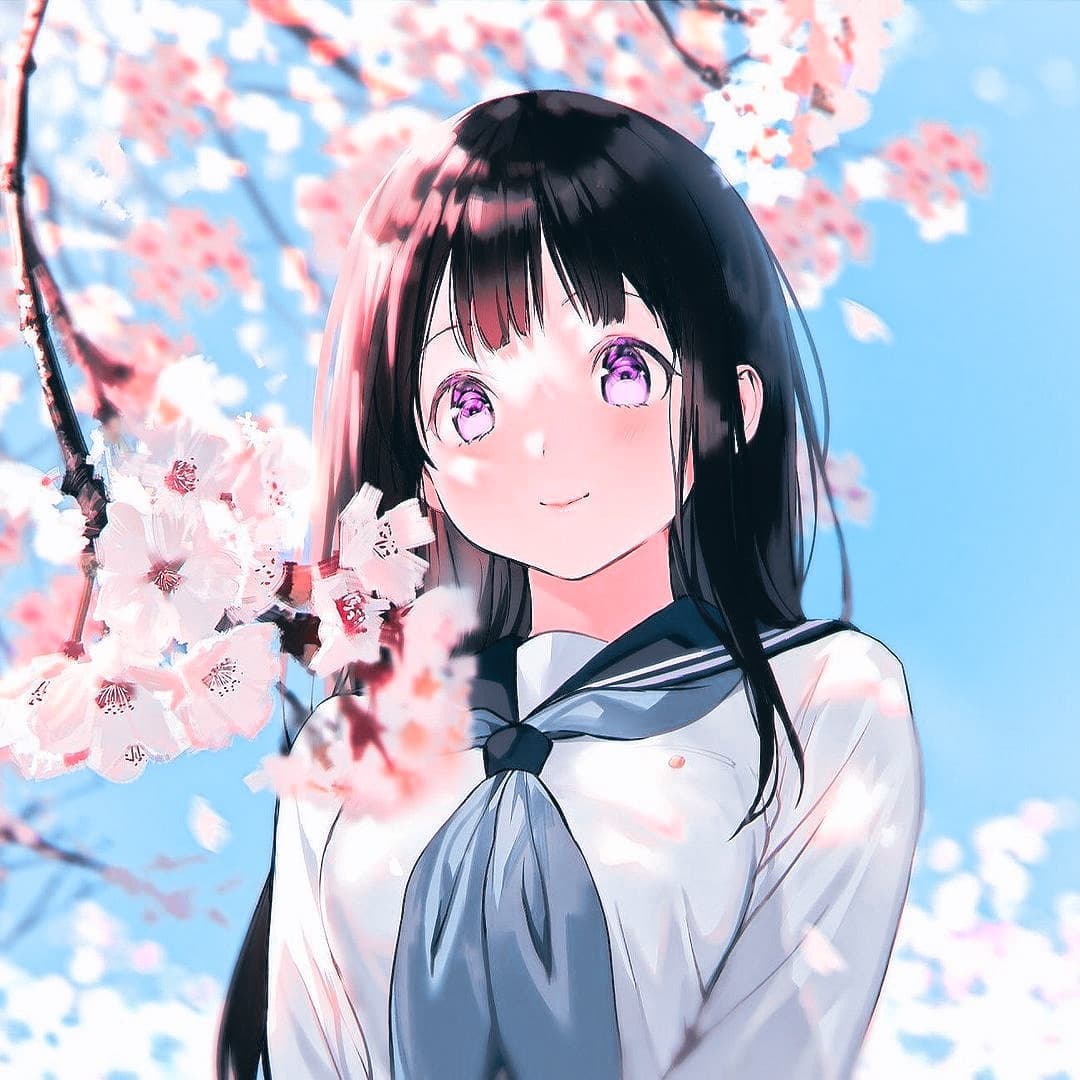 《冰菓》千反田爱瑠和折木奉太郎,动漫头像情头自剪分享