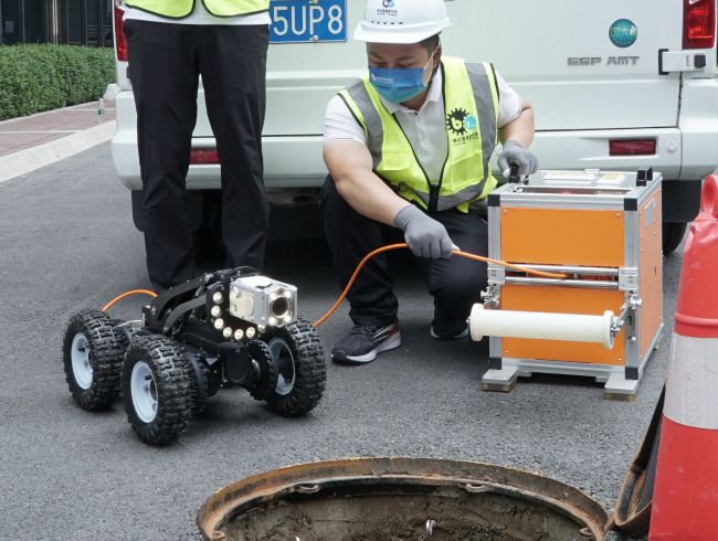 管道机器人在城市塑料管道cctv检测方面的应用
