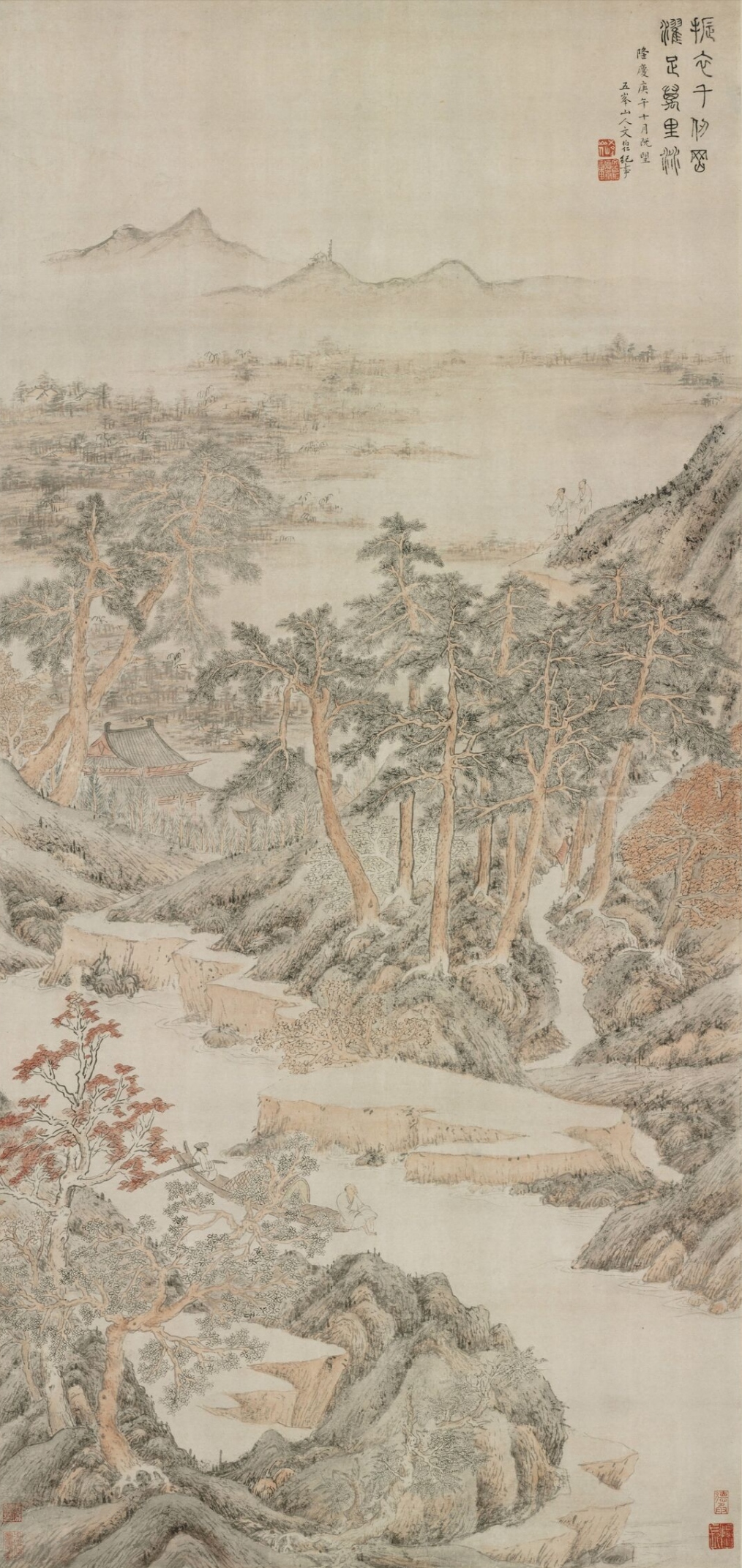 大师系列│明代│文伯仁——天高惟色淡,树静乃声稠