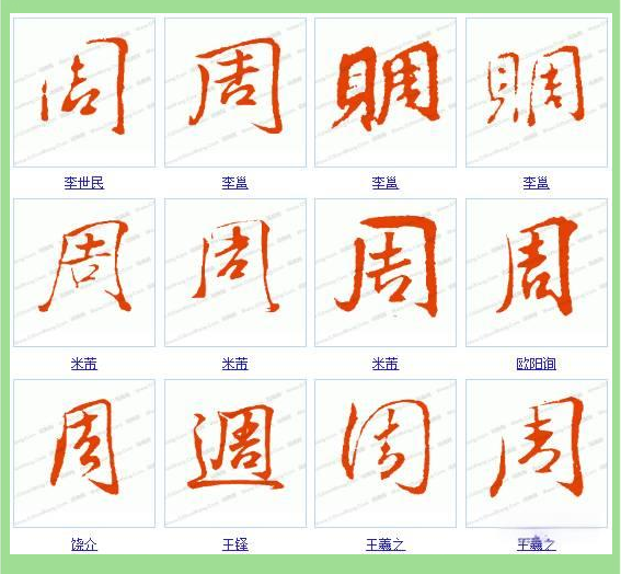 全球周姓宗亲互动平台与"周"字书法艺术探索