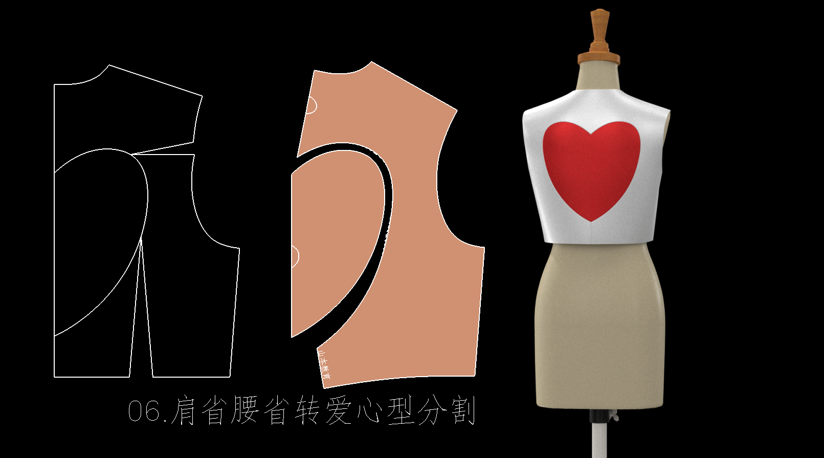 服装打版省道转移女装胸省转化案例